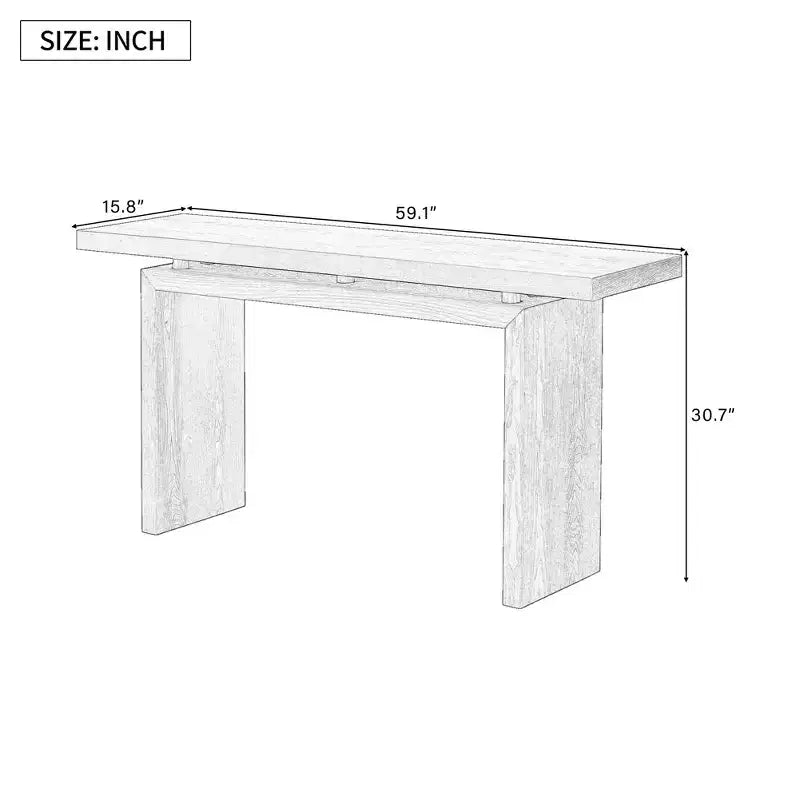 Ash Veneer Console Table, Modern Simple Style, Featuring Clever Tabletop Design, Suitable for Entryway, Hallway, Living Room, Foyer