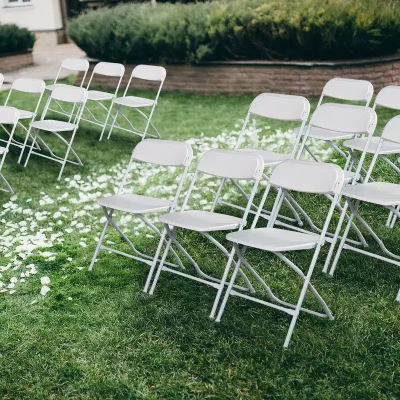 Karl Home | White Plastic Folding Chair (Set of 6)