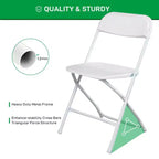 Karl Home | White Plastic Folding Chair (Set of 6)