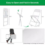 Karl Home | White Plastic Folding Chair (Set of 6)
