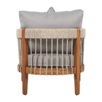 Christopher Knight Home Clifton Patio Rustic Acacia and Rope Upholstered Club Chair with Curved Back