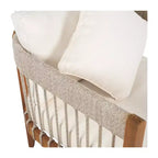 Christopher Knight Home Clifton Patio Rustic Acacia and Rope Upholstered Club Chair with Curved Back