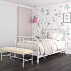 DHP Jenny Lind Metal Bed, White, Twin