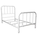 DHP Jenny Lind Metal Bed, White, Twin