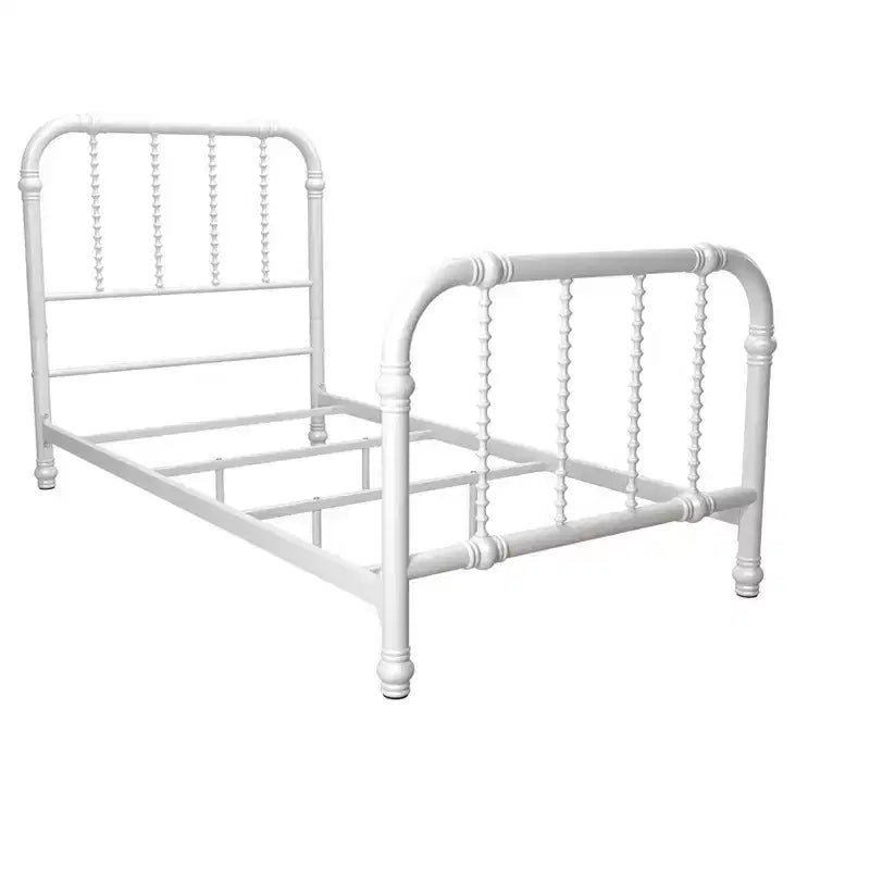 DHP Jenny Lind Metal Bed, White, Twin
