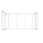 DHP Jenny Lind Metal Bed, White, Twin