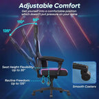 Sedia da gaming Bestier in tessuto traspirante con illuminazione LED RGB e braccioli regolabili