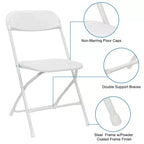 Karl Home|White Plastic Folding Chair (Set of 4)