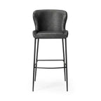 Maven Lane Naomi Metal Bar Stool with Faux Leather 31