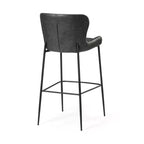 Maven Lane Naomi Metal Bar Stool with Faux Leather 31