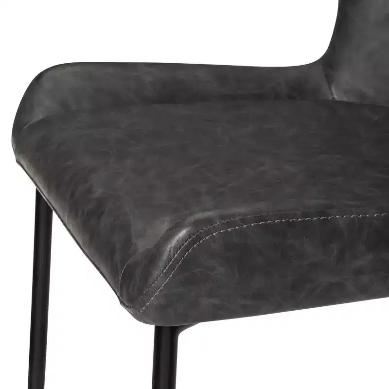 Maven Lane Naomi Metal Bar Stool with Faux Leather 31