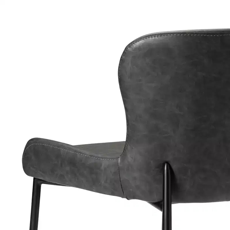 Maven Lane Naomi Metal Bar Stool with Faux Leather 31