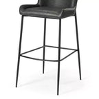 Maven Lane Naomi Metal Bar Stool with Faux Leather 31