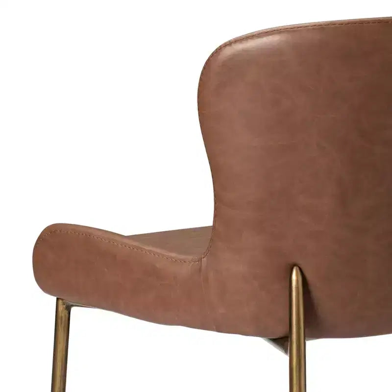 Maven Lane Naomi Metal Bar Stool with Faux Leather 31