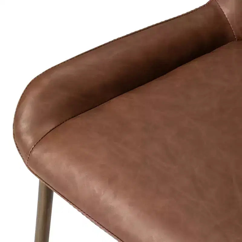 Maven Lane Naomi Metal Bar Stool with Faux Leather 31