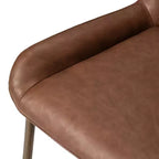 Maven Lane Naomi Metal Bar Stool with Faux Leather 31