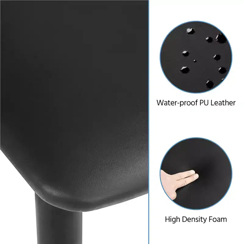 Yaheetech Set of 4 Modern Dining Chairs with Metal Legs, Black