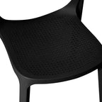 WestinTrends Playa Sedia da pranzo laterale moderna impilabile in resina plastica (set da 2)