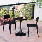 WestinTrends Playa Sedia da pranzo laterale moderna impilabile in resina plastica (set da 2)