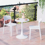 WestinTrends Playa Sedia da pranzo laterale moderna impilabile in resina plastica (set da 2)