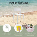 WestinTrends Playa Sedia da pranzo laterale moderna impilabile in resina plastica (set da 2)