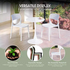 WestinTrends Playa Sedia da pranzo laterale moderna impilabile in resina plastica (set da 2)