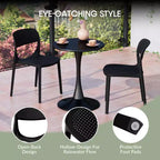 WestinTrends Playa Sedia da pranzo laterale moderna impilabile in resina plastica (set da 2)