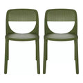 WestinTrends Playa Sedia da pranzo laterale moderna impilabile in resina plastica (set da 2)