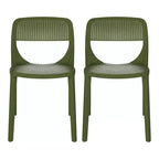 WestinTrends Playa Sedia da pranzo laterale moderna impilabile in resina plastica (set da 2)