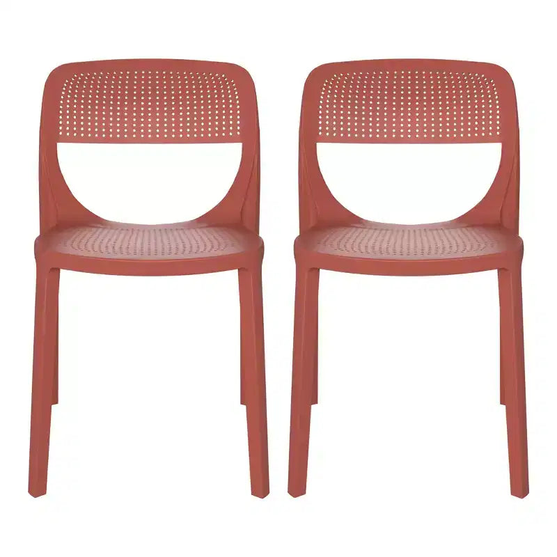 WestinTrends Playa Sedia da pranzo laterale moderna impilabile in resina plastica (set da 2)