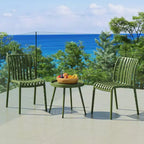WestinTrends Playa Set Mobili da Balcone Bistro da Esterno a 3 Pezzi con Sedie Impilabili