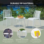 WestinTrends Playa Set Mobili da Balcone Bistro da Esterno a 3 Pezzi con Sedie Impilabili