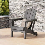 WestinTrends Nantucket Outdoor Patio HDPE Resin Adirondack Chair With Cup Holder and Phone Holder