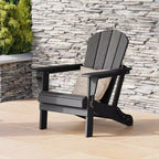 WestinTrends Nantucket Outdoor Patio HDPE Resin Adirondack Chair With Cup Holder and Phone Holder
