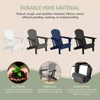 WestinTrends Nantucket Outdoor Patio HDPE Resin Adirondack Chair With Cup Holder and Phone Holder