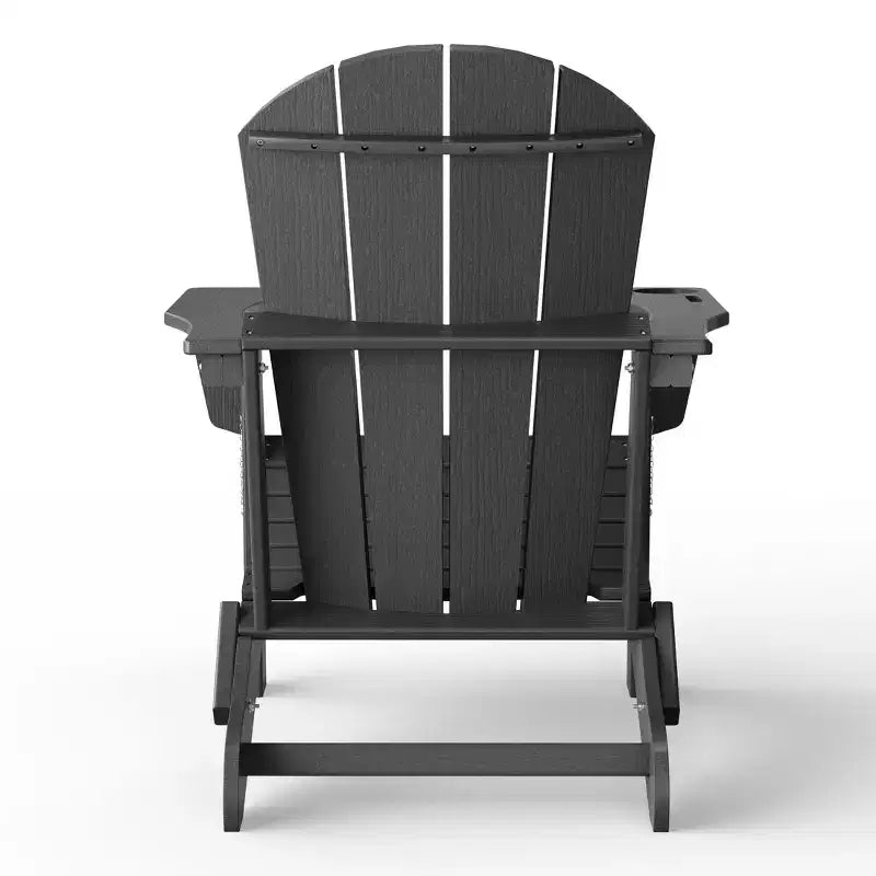 WestinTrends Nantucket Outdoor Patio HDPE Resin Adirondack Chair With Cup Holder and Phone Holder
