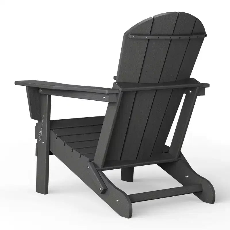 WestinTrends Nantucket Outdoor Patio HDPE Resin Adirondack Chair With Cup Holder and Phone Holder