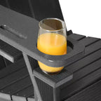 WestinTrends Nantucket Outdoor Patio HDPE Resin Adirondack Chair With Cup Holder and Phone Holder