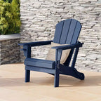 WestinTrends Nantucket Outdoor Patio HDPE Resin Adirondack Chair With Cup Holder and Phone Holder