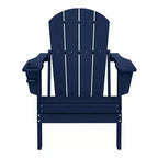 WestinTrends Nantucket Outdoor Patio HDPE Resin Adirondack Chair With Cup Holder and Phone Holder