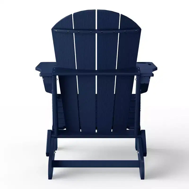 WestinTrends Nantucket Outdoor Patio HDPE Resin Adirondack Chair With Cup Holder and Phone Holder