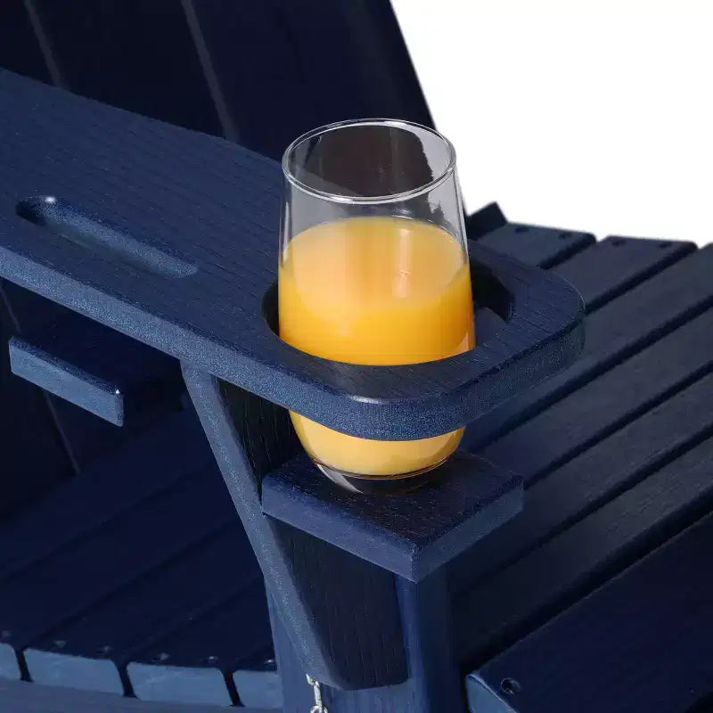WestinTrends Nantucket Outdoor Patio HDPE Resin Adirondack Chair With Cup Holder and Phone Holder