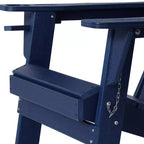 WestinTrends Nantucket Outdoor Patio HDPE Resin Adirondack Chair With Cup Holder and Phone Holder