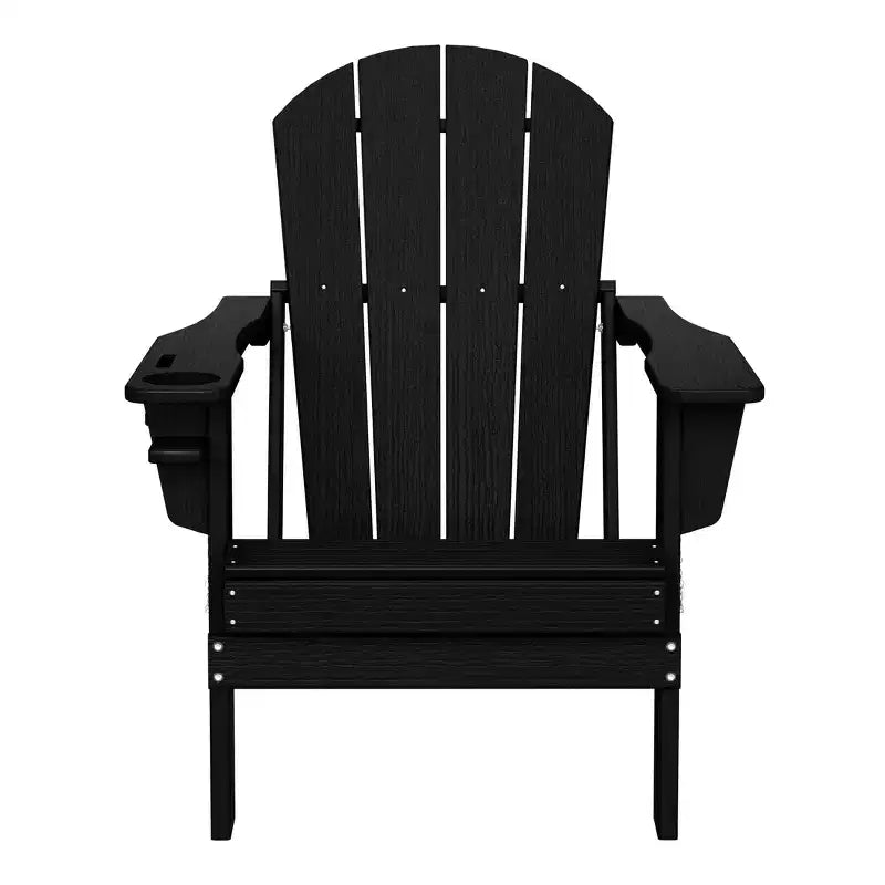 WestinTrends Nantucket Outdoor Patio HDPE Resin Adirondack Chair With Cup Holder and Phone Holder