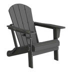 WestinTrends Nantucket Outdoor Patio HDPE Resin Folding Adirondack Chairs With Cup Holder and Phone Holder (Set of Four)