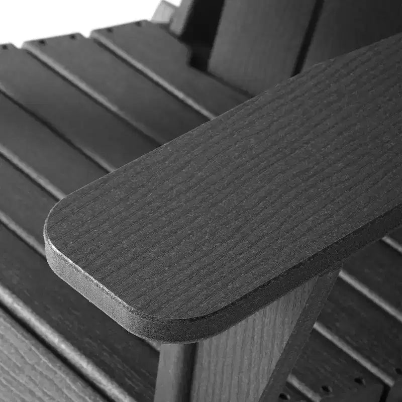 WestinTrends Nantucket Outdoor Patio HDPE Resin Folding Adirondack Chairs With Cup Holder and Phone Holder (Set of Four)
