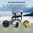 WestinTrends Nantucket Outdoor Patio HDPE Resin Folding Adirondack Chairs With Cup Holder and Phone Holder (Set of Four)