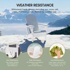 WestinTrends Nantucket Outdoor Patio HDPE Resin Folding Adirondack Chairs With Cup Holder and Phone Holder (Set of Four)