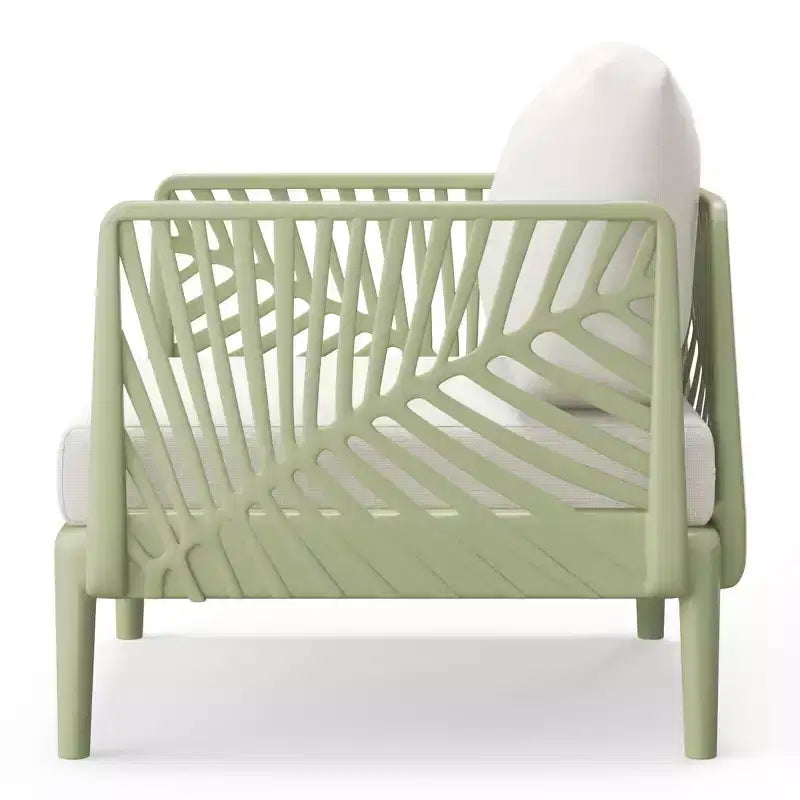 WestinTrends Playa Modern Outdoor Polypropylene Resin Deep Seating Patio Club Chair (Set of 2), Green