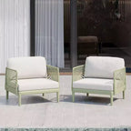 WestinTrends Playa Modern Outdoor Polypropylene Resin Deep Seating Patio Club Chair (Set of 2), Green